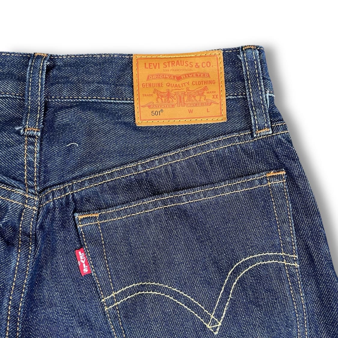 (26) 리바이스 501 생지 진청 데님 팬츠 상품이미지5