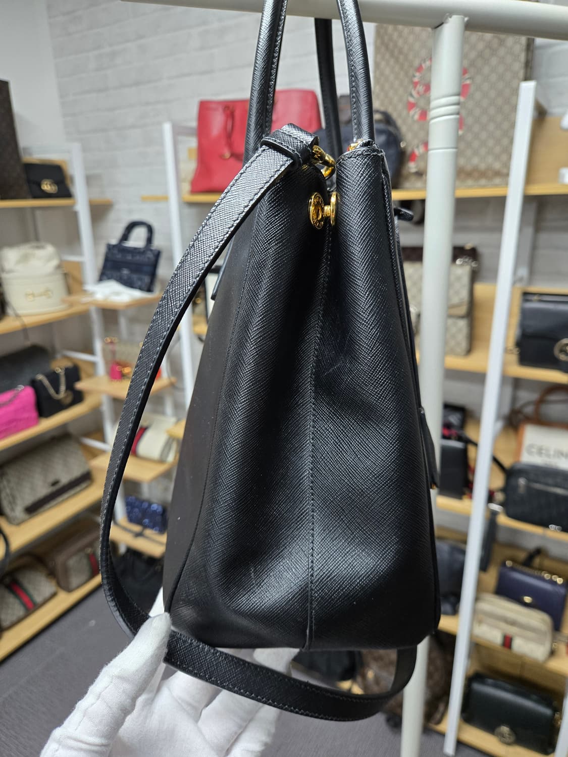 [특가][정품]프라다 사피아노 토트 숄더백 상품이미지4