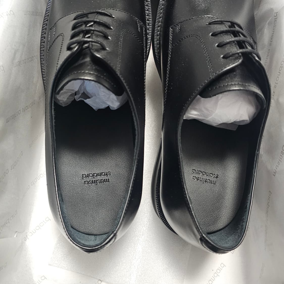 275 새제품) 무신사스탠다드 스퀘어 스퀘어토 더비 슈즈 구두 남자 상품이미지9
