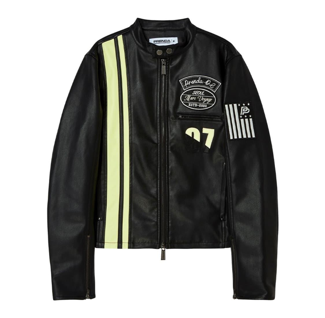 프렌다 VOYAGE FUAX LEATHER JACKET BLACK 상품이미지4