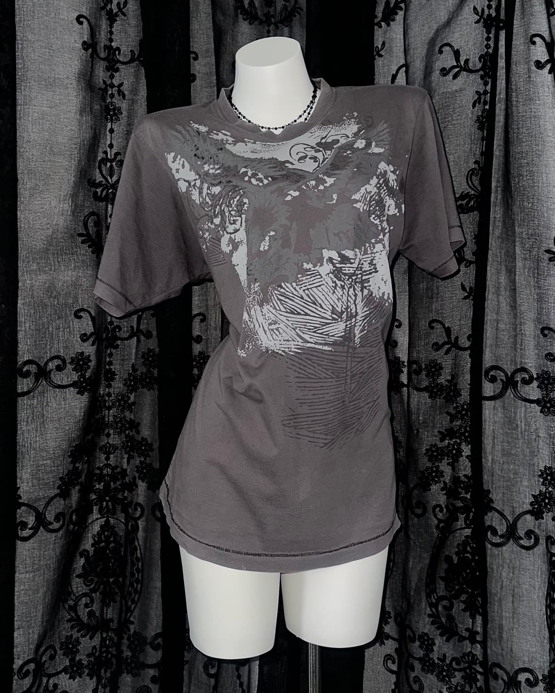 y2k Charcoal Short-sleeved 상품이미지1