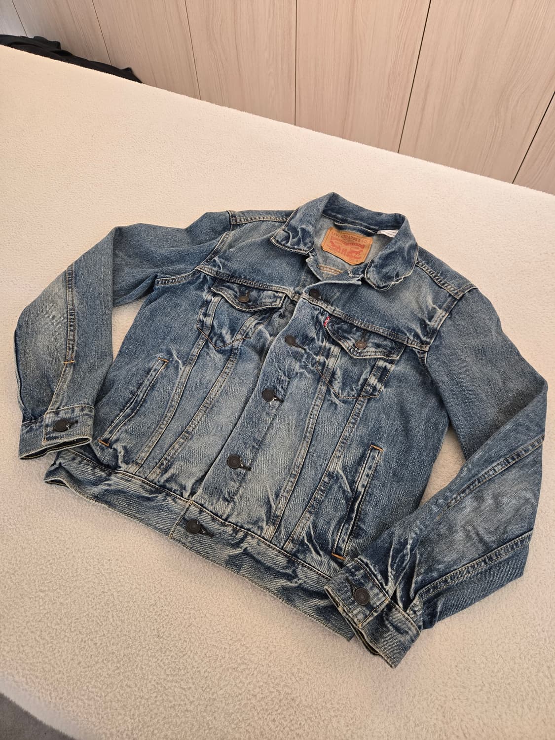 리바이스 데님 트러커 자켓 워싱잘된 청자켓 S 상품이미지1
