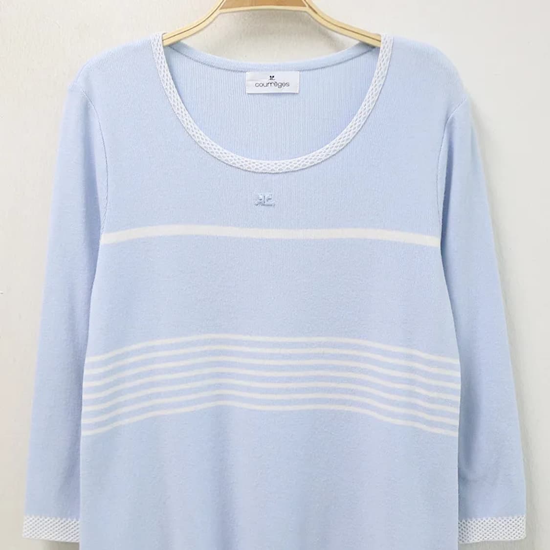 꾸레쥬 스트라이프 롱 니트 66194 상품이미지3