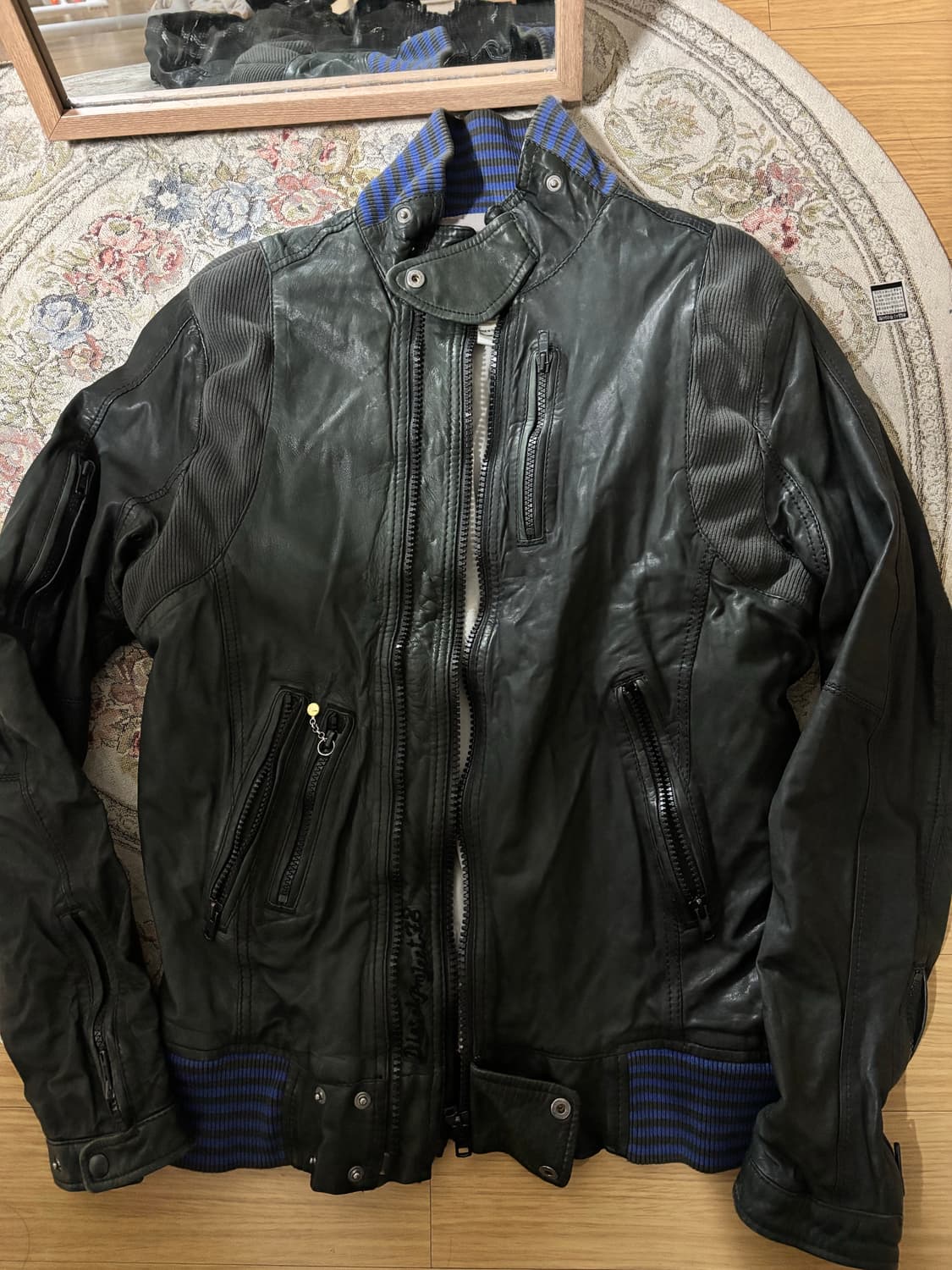 디젤 빈티지 레더자켓 m 상품이미지1