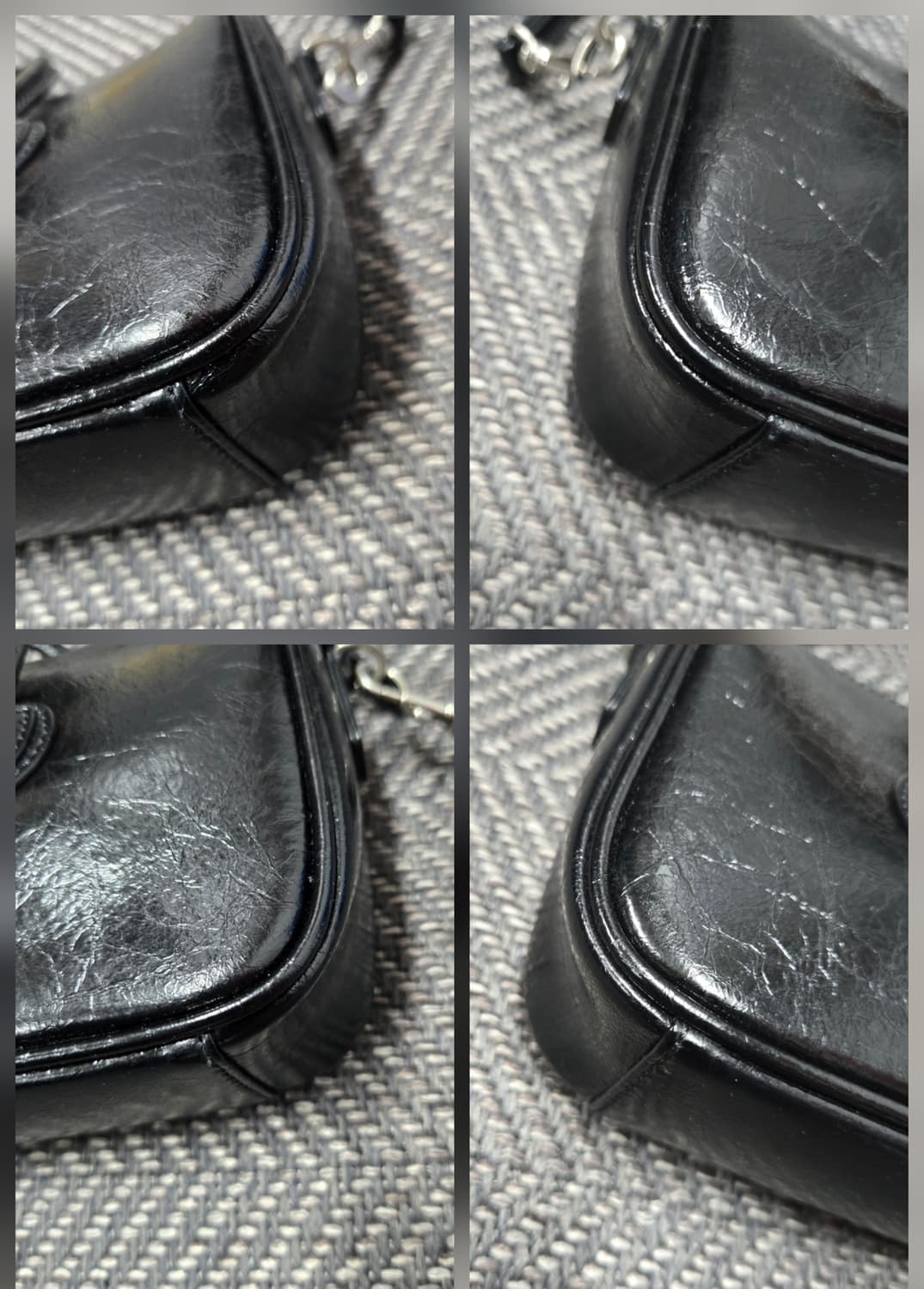 마지셔우드 지퍼 스몰 블랙 크링클 백 상품이미지5