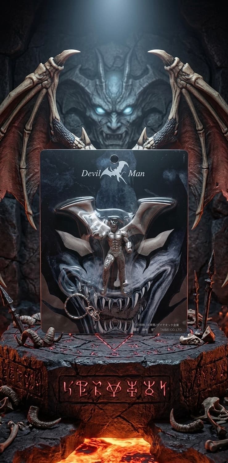 데빌맨 고전 키링 악마 나가이고 펑크 락 상품이미지1