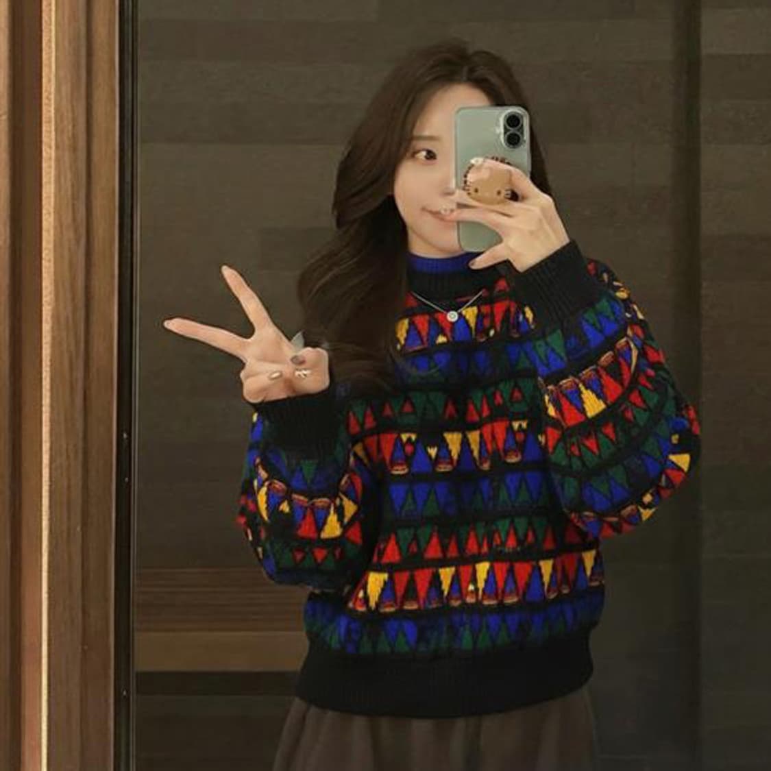 COOGI 멀티컬러 케이블 스웨터 / Women's  L 상품이미지1