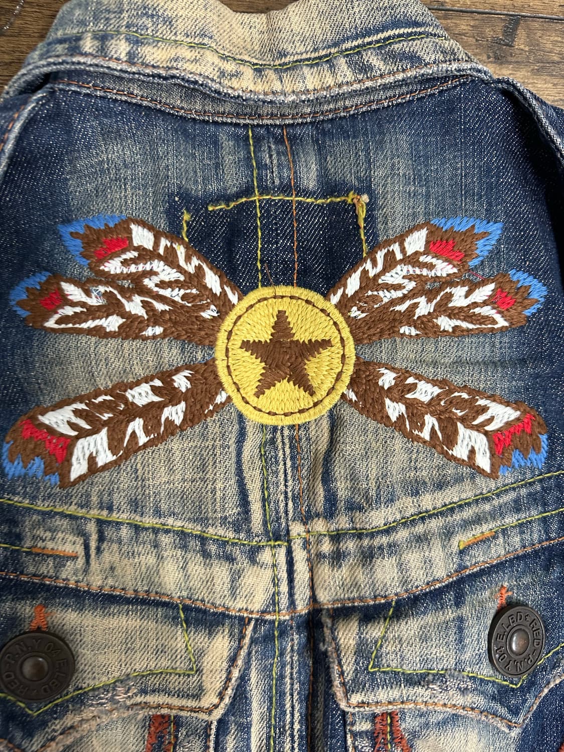 REDPEPPER 레드페퍼 빈티지 여성 크롭데님 자켓 XS 상품이미지3