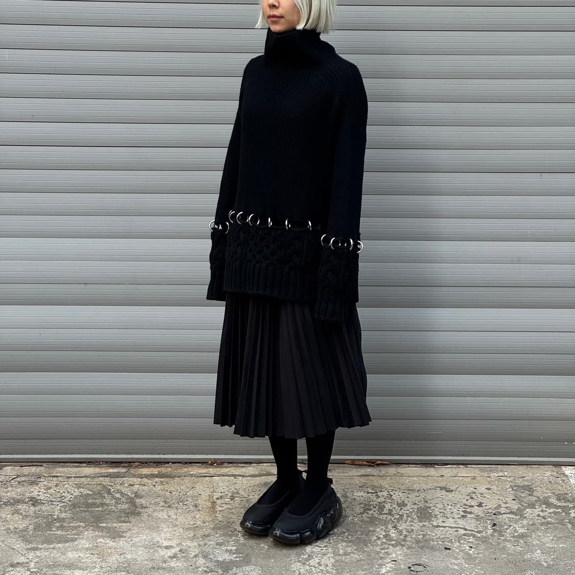 Sacai Ring Combo Black Knit 상품이미지8