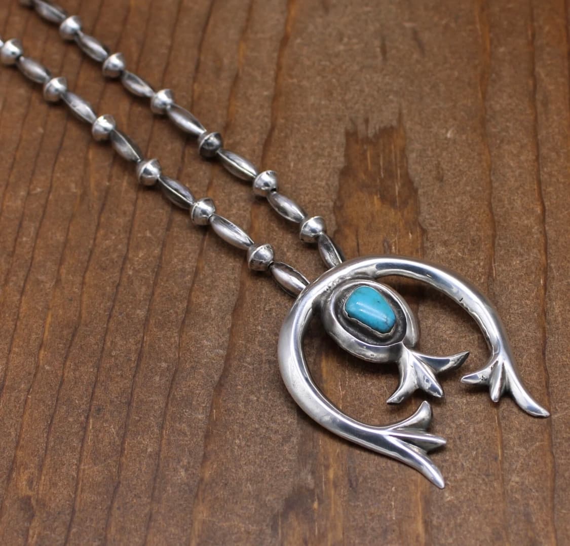 1900s 빈티지 네이티브아메리칸 나바호 나자 실버 목걸이 상품이미지3