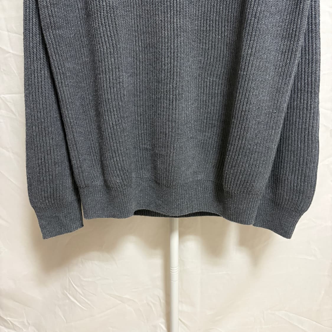 어나더오피스 피셔맨 모크넥 니트 / 그레이, 2(100) 상품이미지3