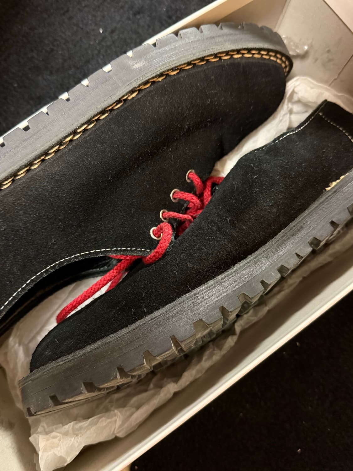 [26]꼼데가르송 옴므 스티치 스웨이드 슈즈 상품이미지1