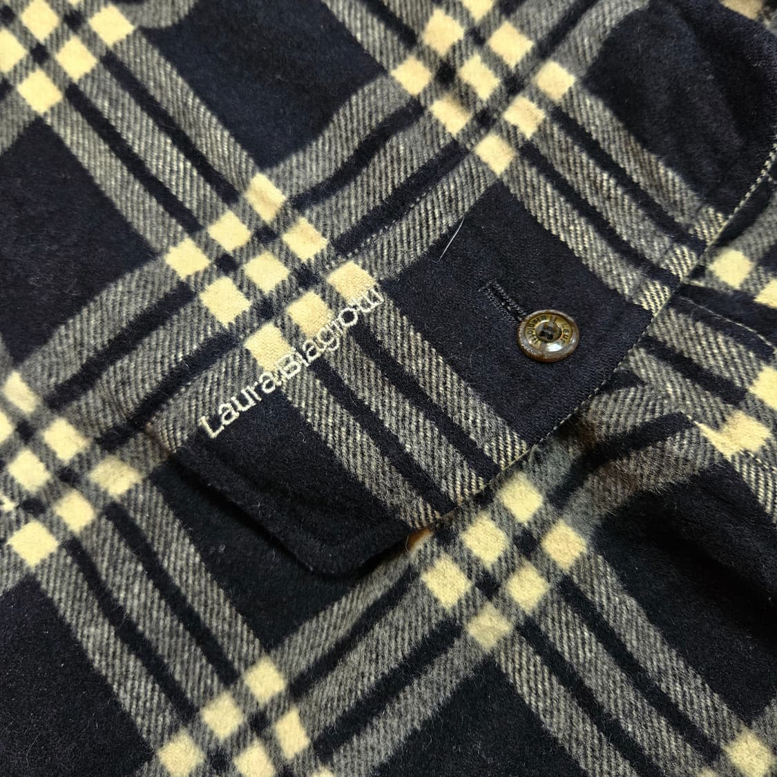 라우라비오지아티 빈티지 플란넬 체크 자켓 100 상품이미지5