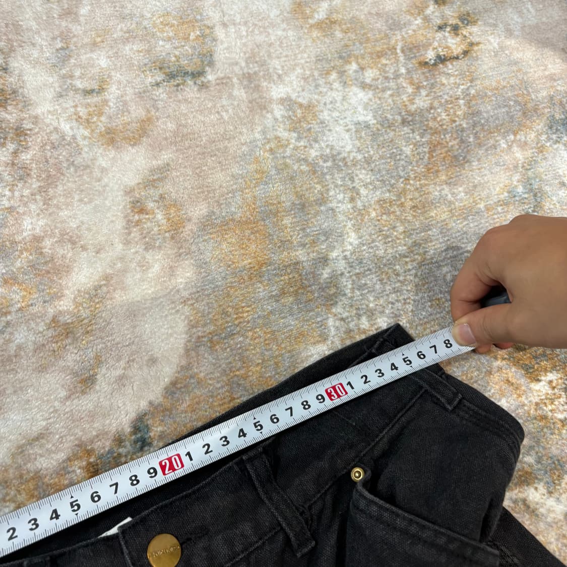 칼하트 더블니 빈티지 B01-BLK 데님 워크팬츠 상품이미지10