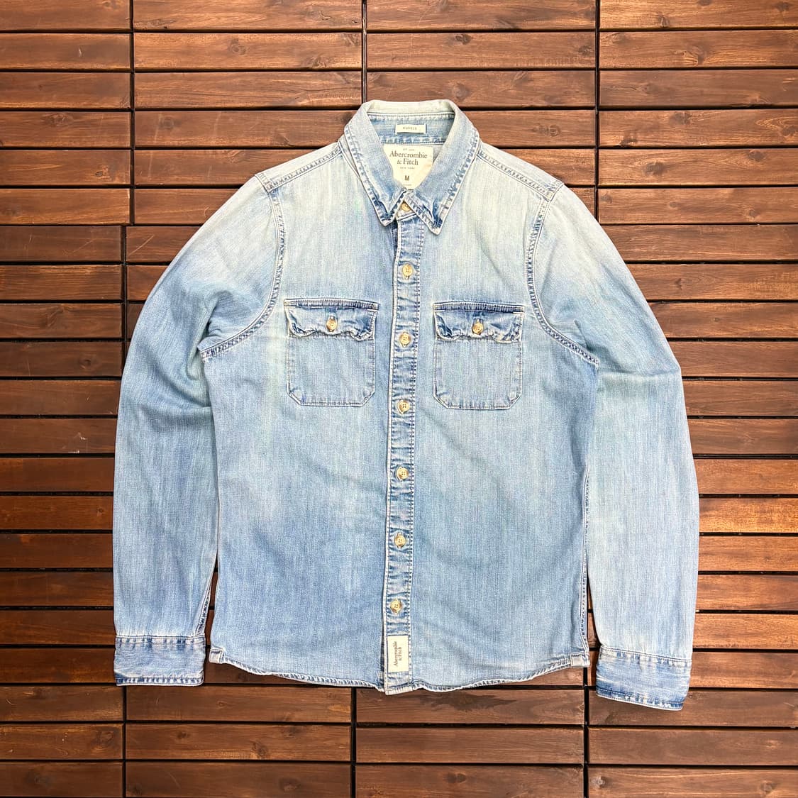 (M) 아베크롬비 연청 웨스턴 데님 셔츠 상품이미지1