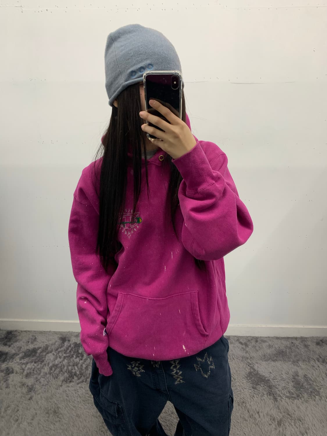 Reverse weave 90s usa 페인팅 후디 상품이미지2