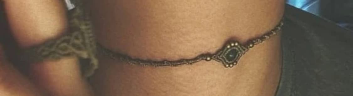 인도마노 마크라메 목걸이 초커 팔찌 블랙 에스닉 상품이미지2