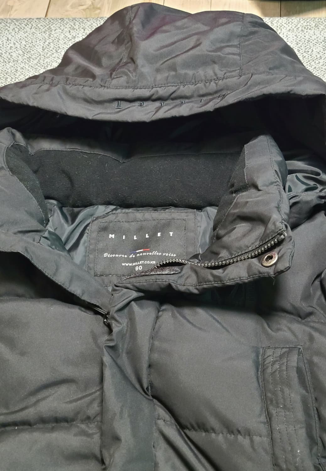 Millet  보웰 벤치코트 여성 덕다운 롱패딩 블랙 90 상품이미지4