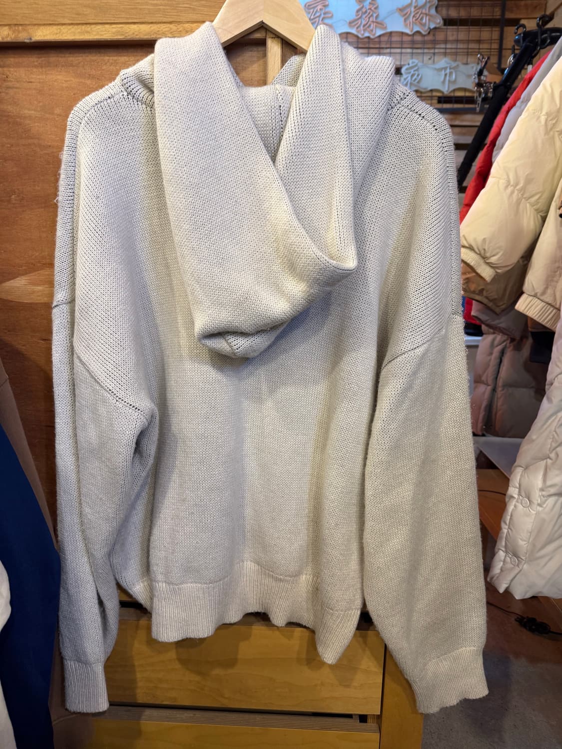 나이스고스트클럽 오트밀 후드 니트 상품이미지2