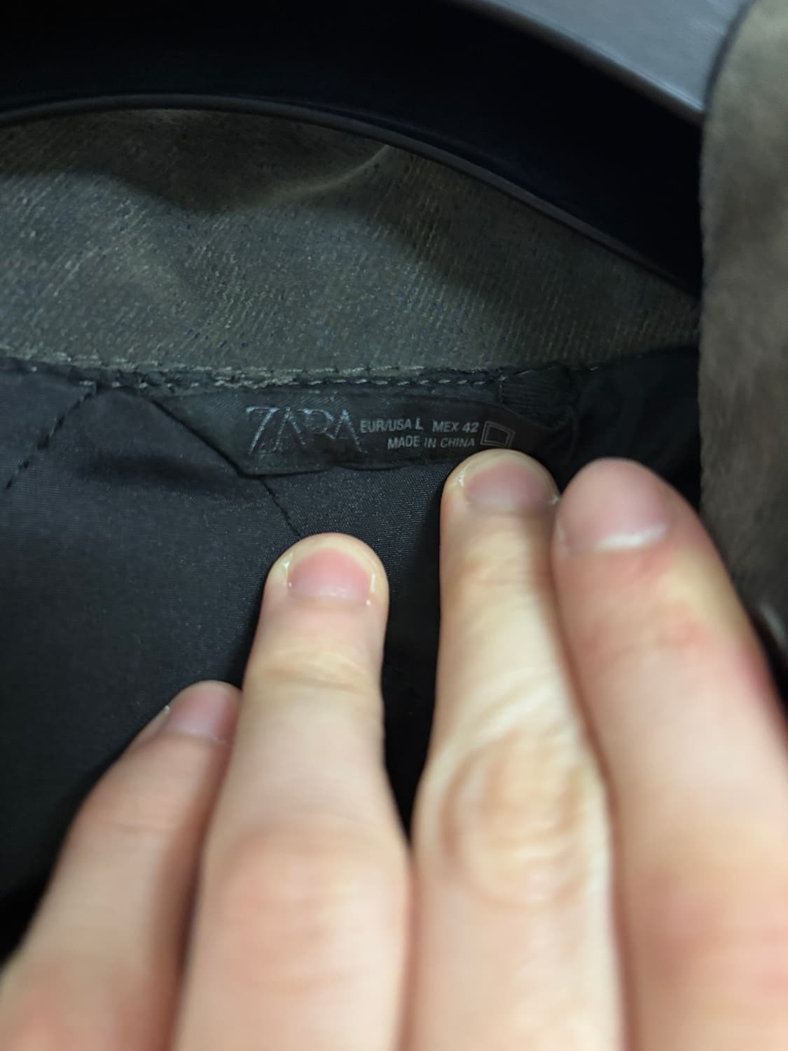 L 100~105 자라 ZARA 카키 벨벳 벨루어 빈티지 후드 집업 상품이미지2