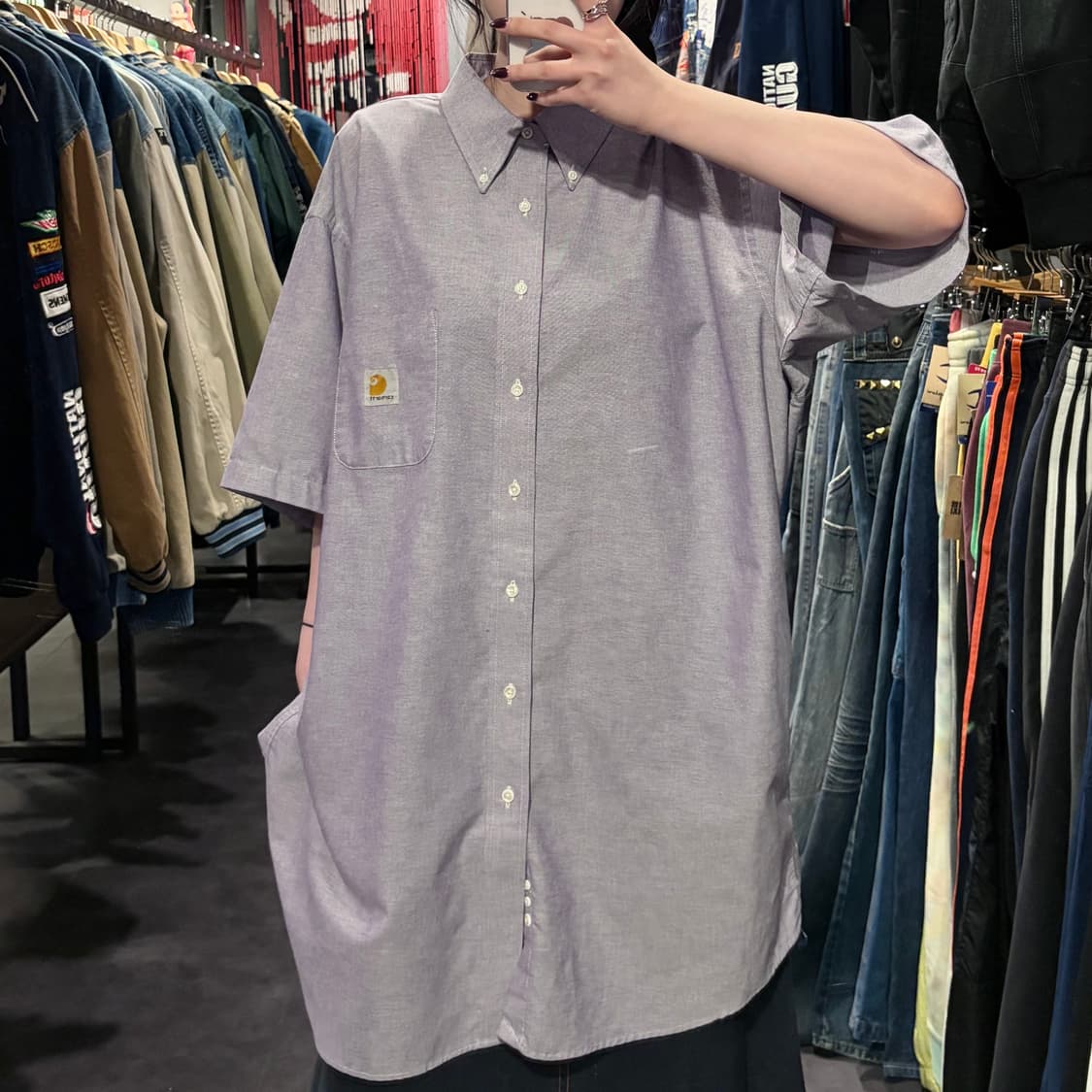 [IM] Carhartt 칼하트 반팔 셔츠 퍼플 상품이미지5