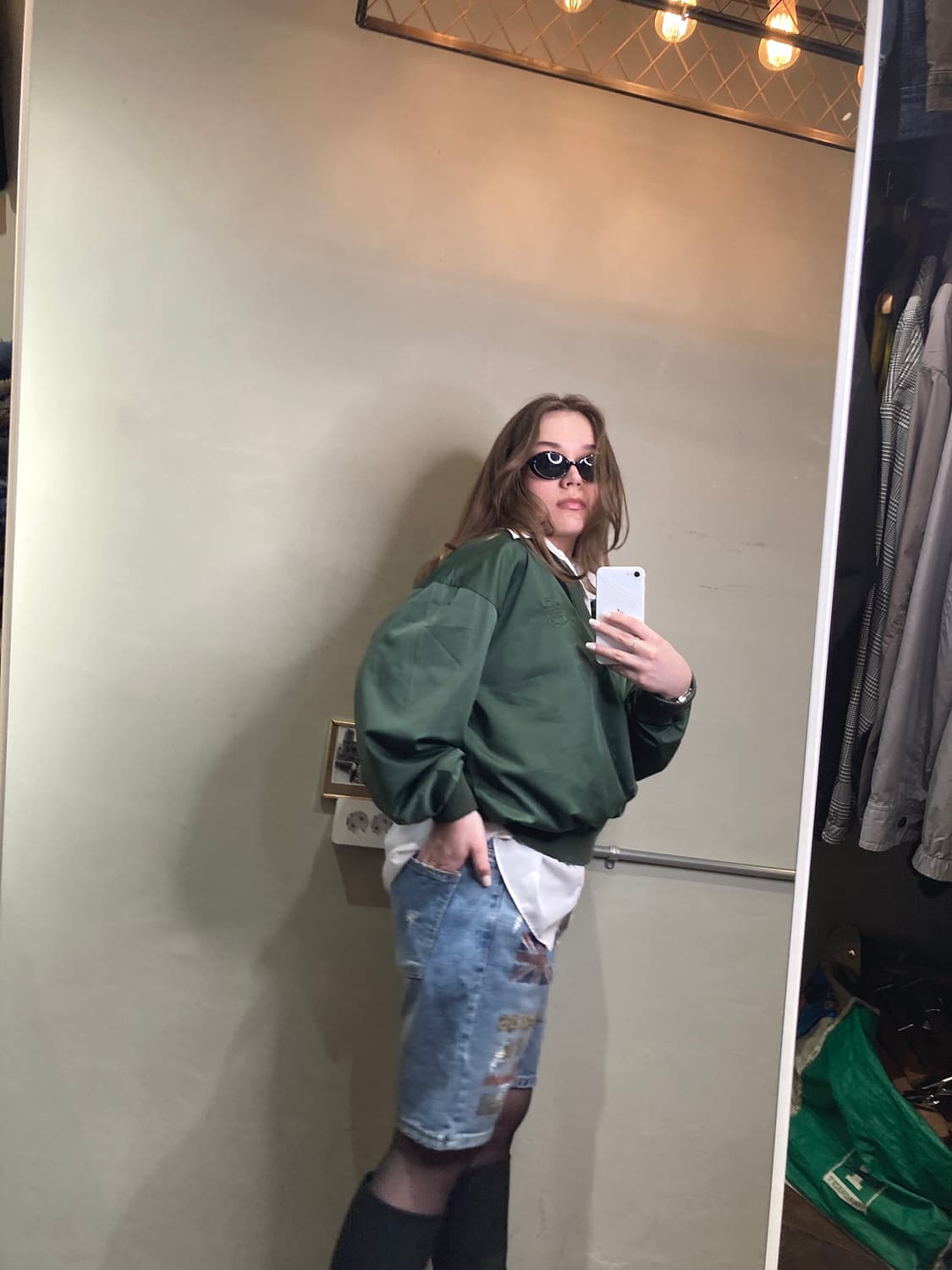 프린팅 데님 하프 팬츠 상품이미지3
