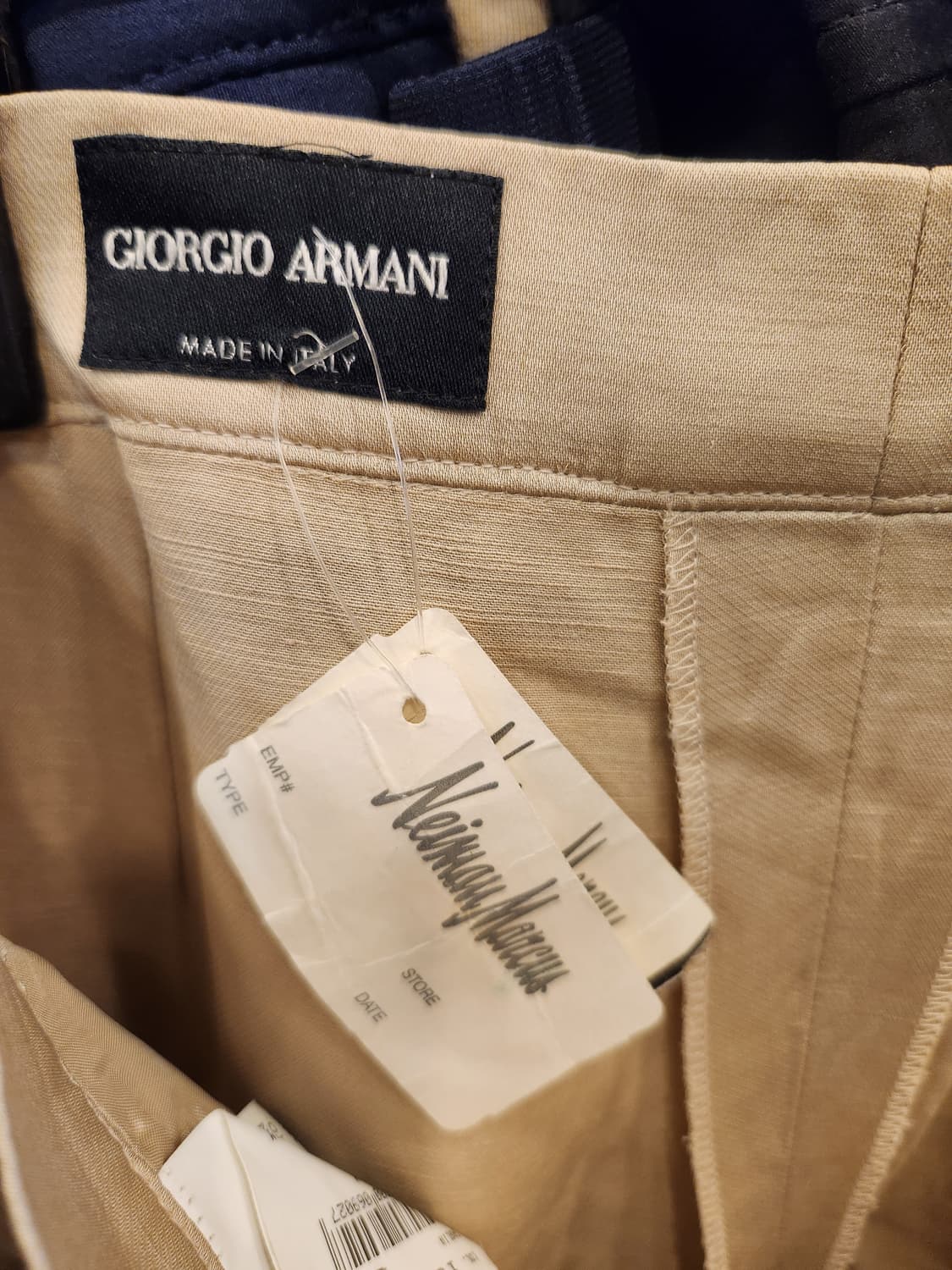조르지오 아르마니 베이지 린넨 혼방 바지 상품이미지6