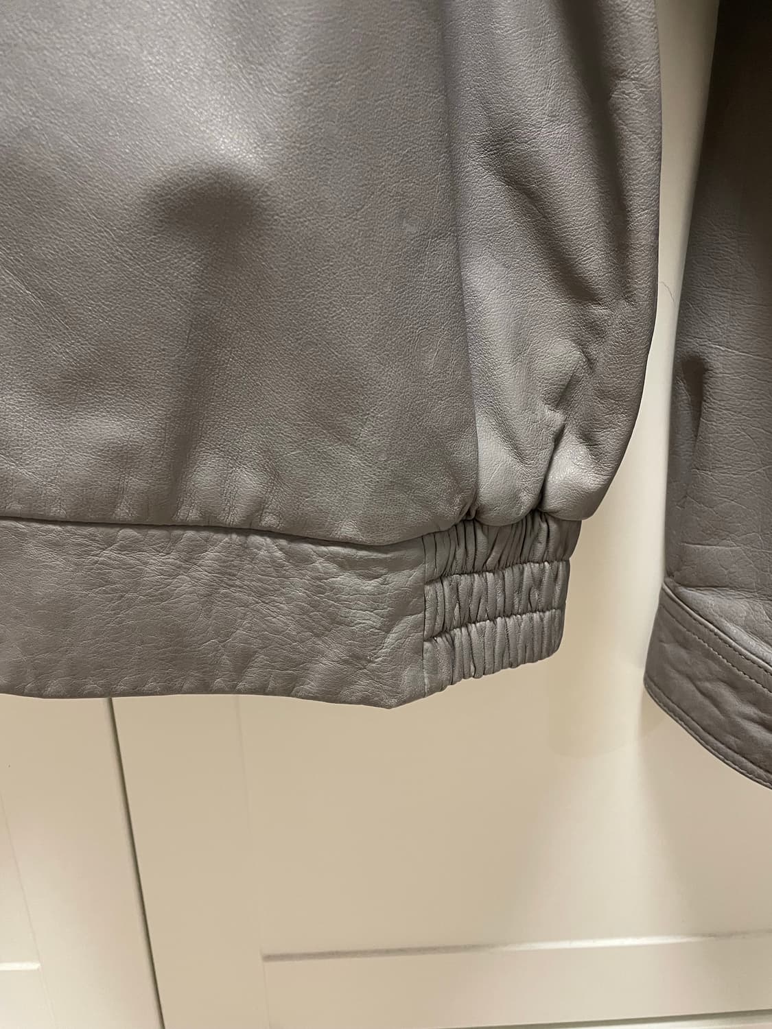 그래이 레더 자켓 상품이미지7