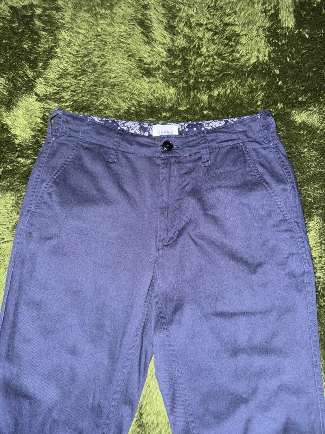 [S] Beams 빔즈 재팬 크롭 워시드 치노 팬츠 네이비 상품이미지4