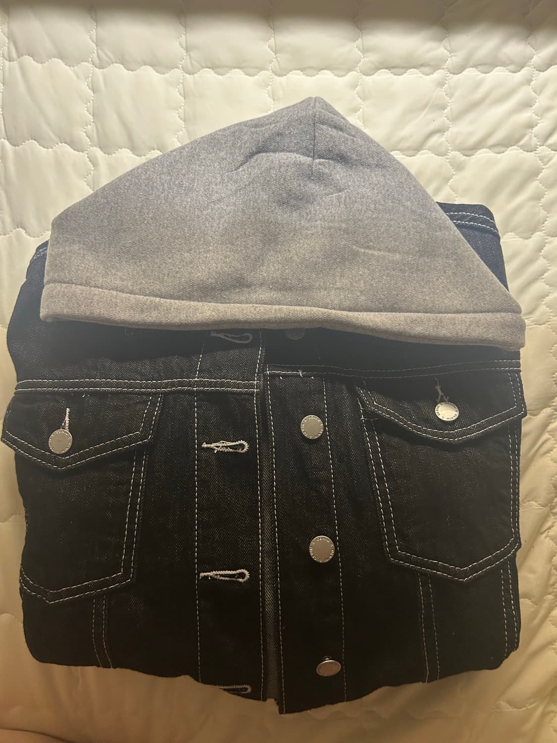 크롭 후드 청자켓 블랙 FREE 상품이미지7