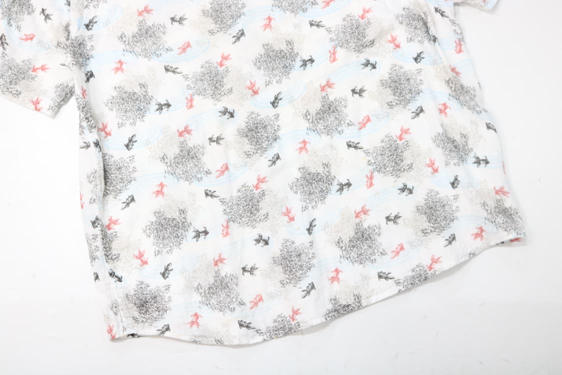 abitio 아비티오 빈티지 금어 그래픽 코튼 반팔 셔츠 (4L) 상품이미지8