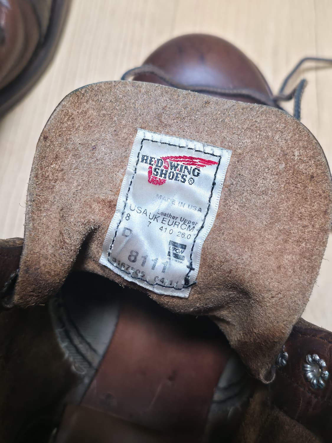 (8D/260) OG USA Made 레드윙 아이언레인저 8111 상품이미지5