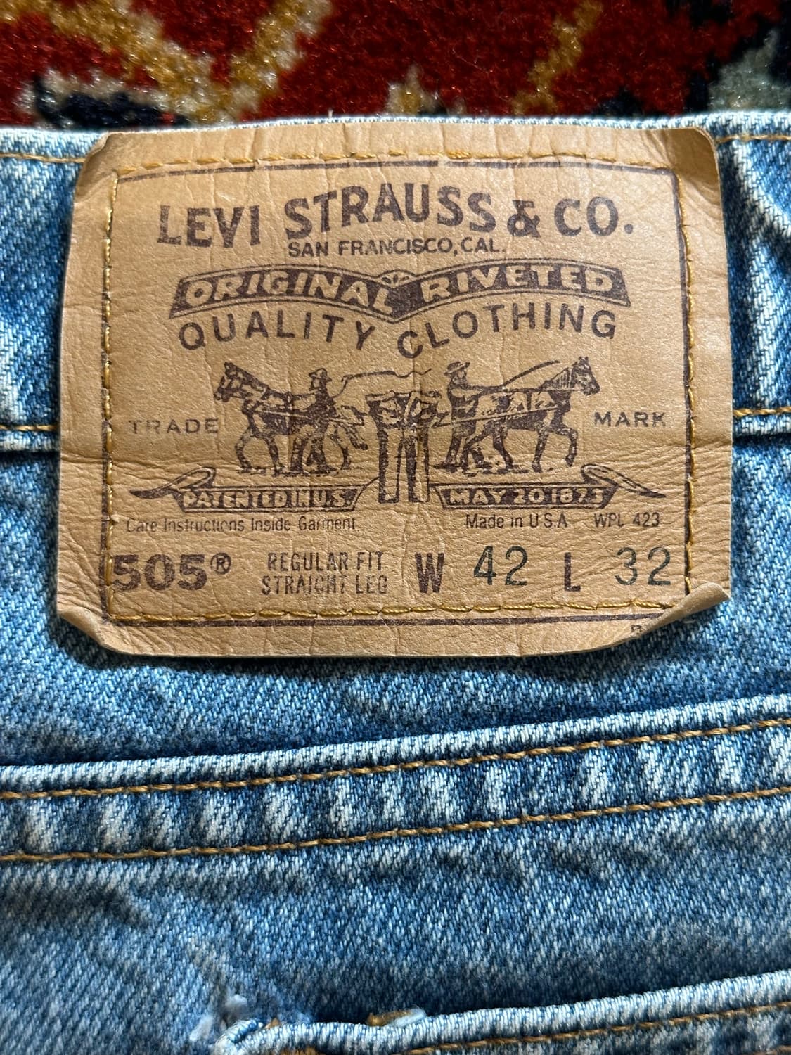 90s Levi's 505 "Blank Orange Tab" (USA) 상품이미지9