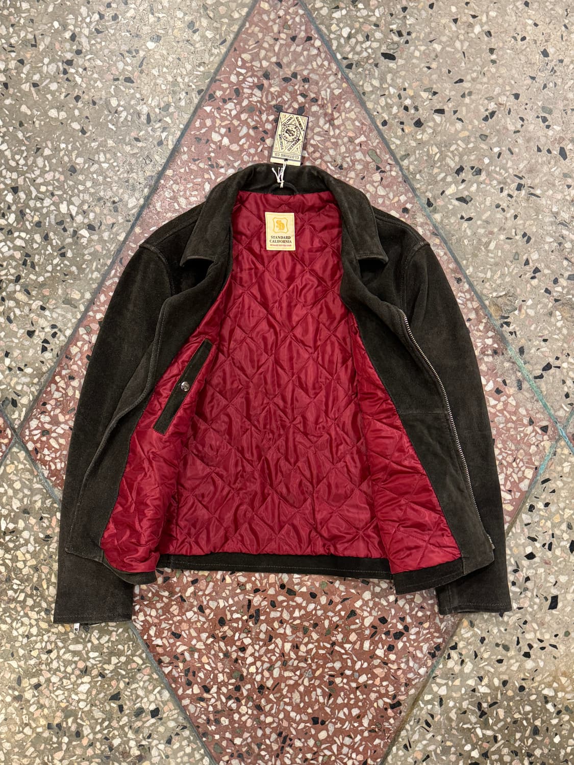 스탠다드 캘리포니아 블랙 스웨이드 레더자켓 (M) 상품이미지3