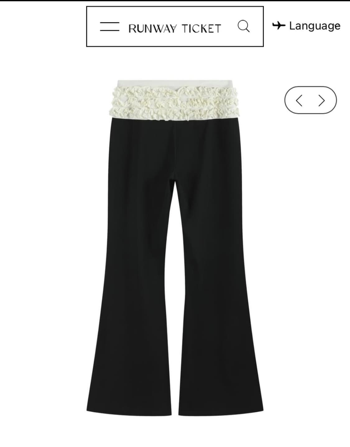 RUNWAY TICKET 런웨이티켓 레이스 플라워 팬 츠M 상품이미지2