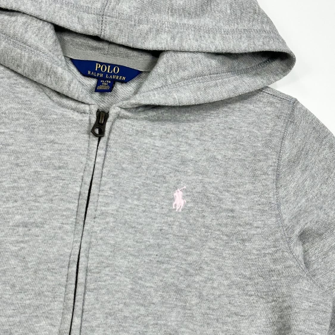폴로 랄프로렌 포니 걸즈 그레이 후드집업 (실측 XS 여성추천) 상품이미지3