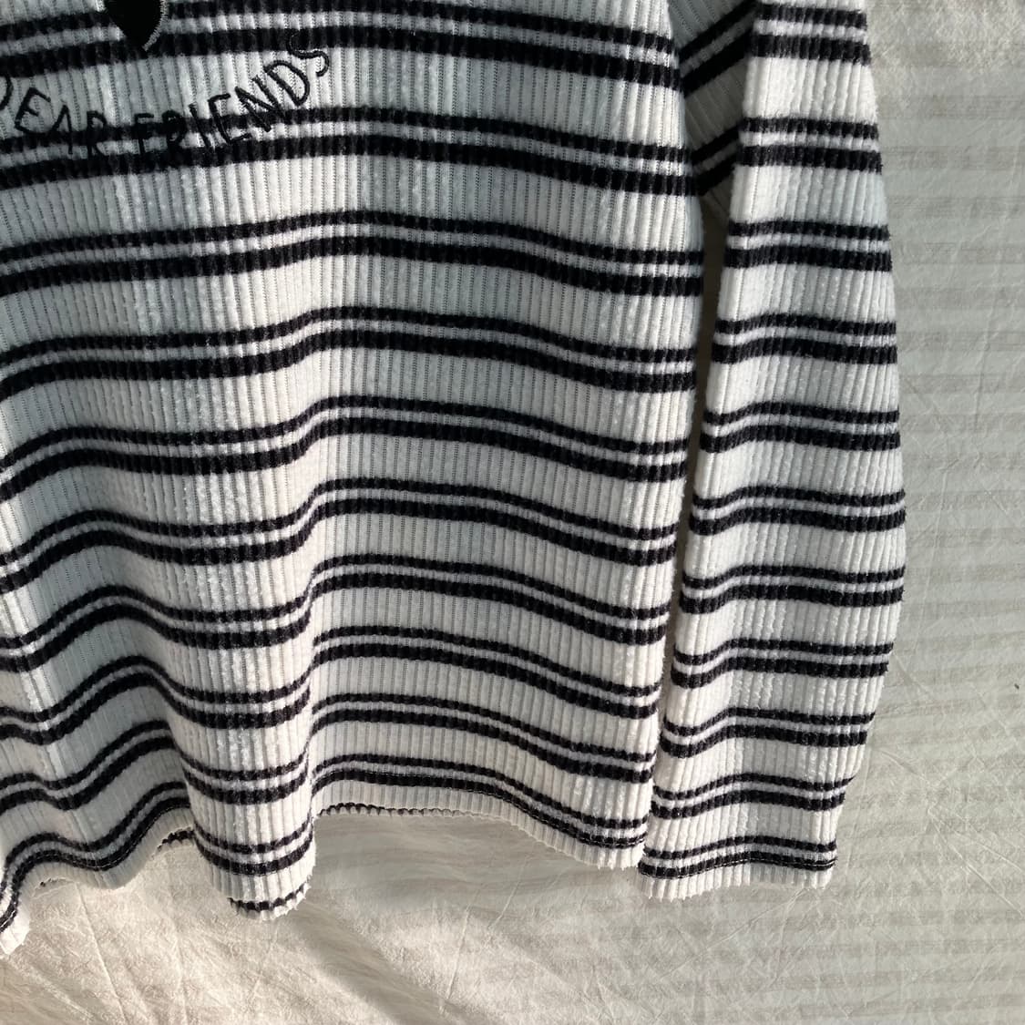 빈티지 스트라이프 러블리 니트 긴팔 1008 y2k 스트릿 갸루 펑키 일 상품이미지4