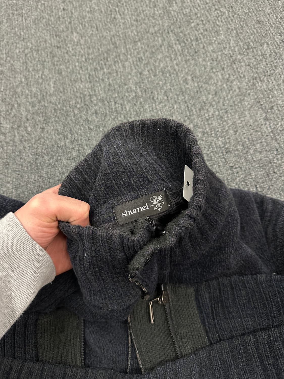 L) 재패니즈 빈티지 SHUMEL 버튼 니트집업 상품이미지8