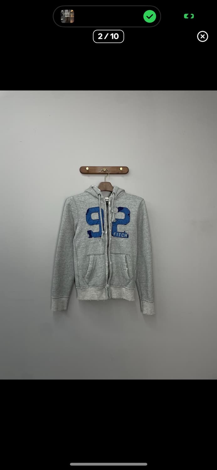 아베크롬비 그레이 92패치 후드집업 A3311 상품이미지2