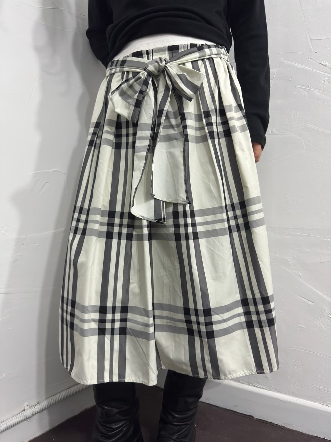 check strap skirt 상품이미지2