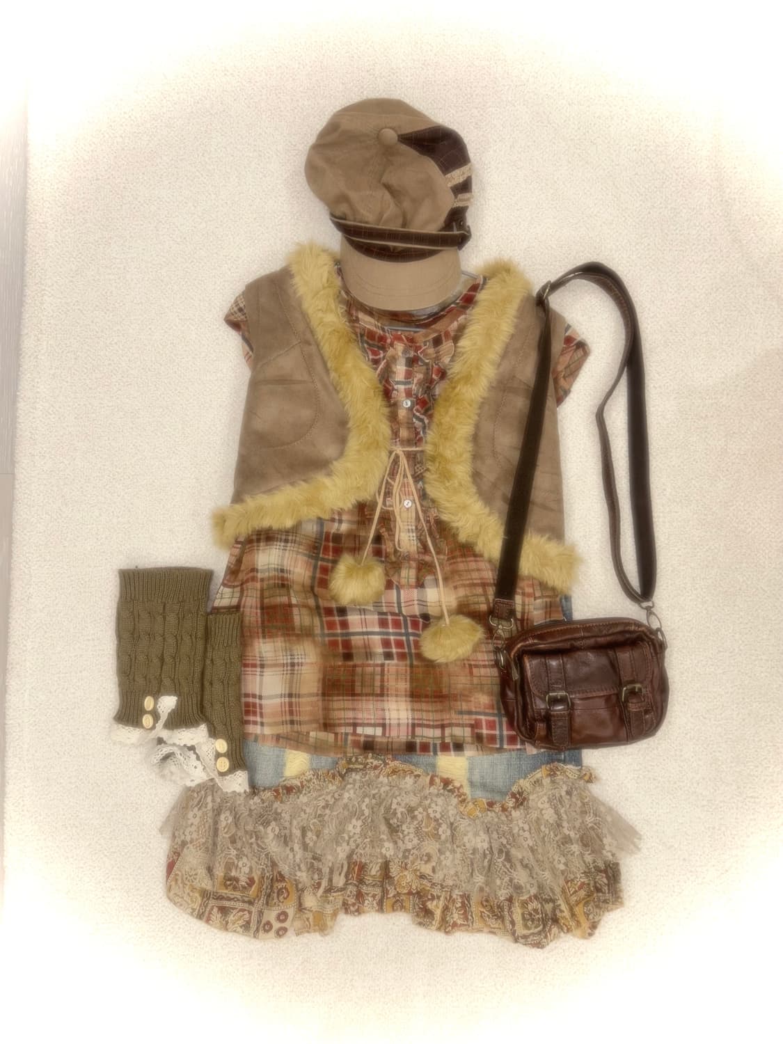 빈티지 동숲코어 패치 그런지 너드 니혼진 세트 라떼갸루 코코모리 큐빈티지 상품이미지1