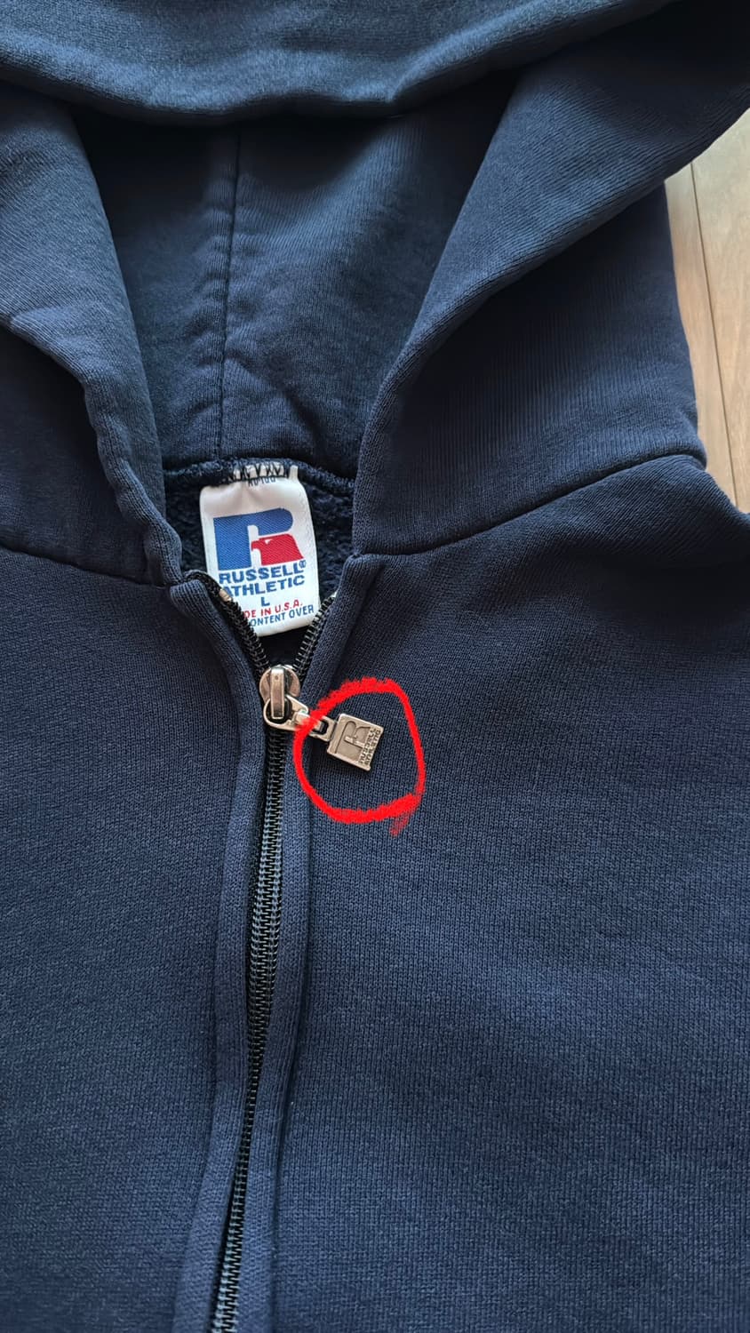 90s 러셀 애슬레틱 후드 집업 상품이미지6