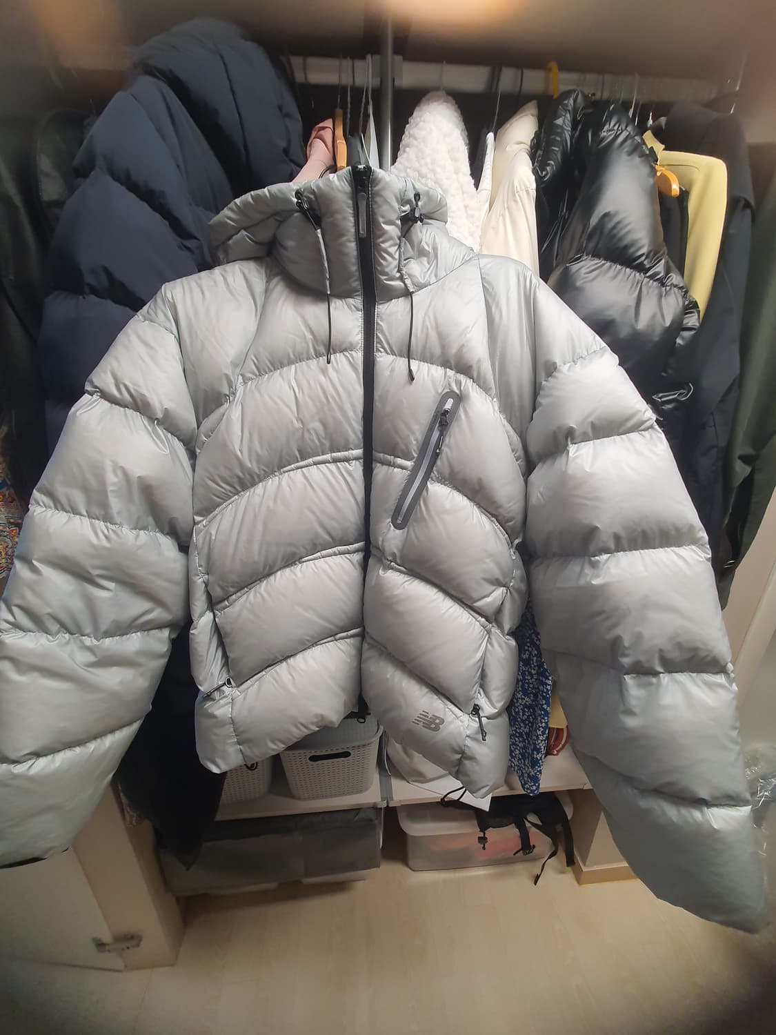 UNI플라잉77 슈퍼라이트 후드형 헤비 구스다운 Xl사이즈 상품이미지5