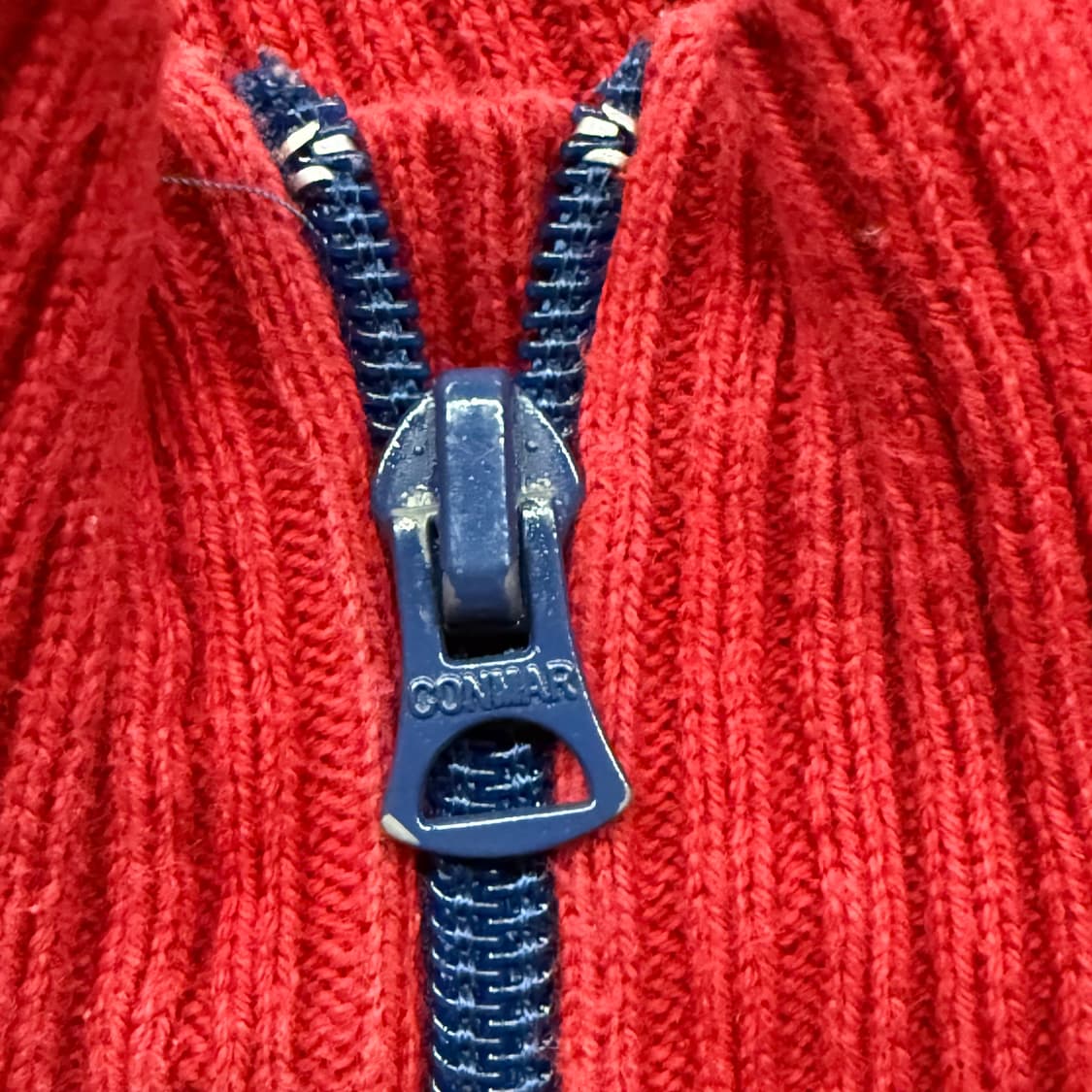 폴로 진스 레드 니트 반집업  상품이미지5