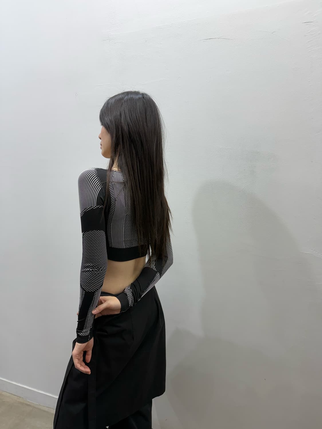 미스비헤이브 크롭 액티브 매쉬탑 상품이미지4