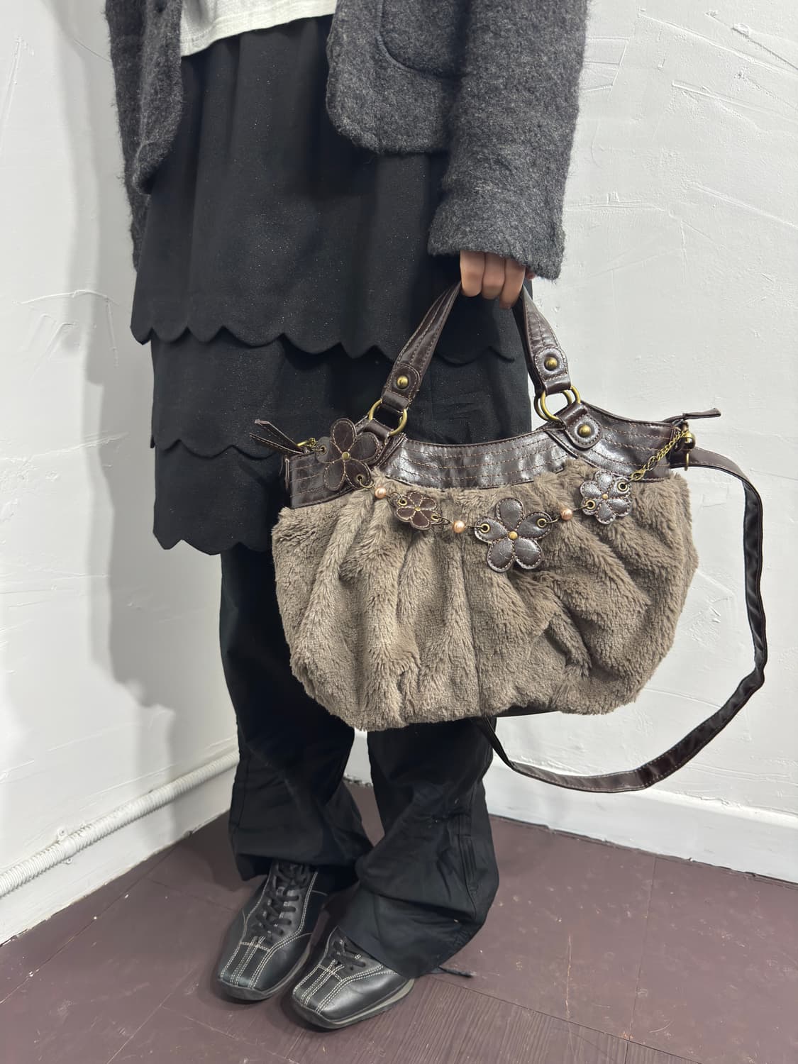 hush hush fur design shoulderbag 상품이미지2