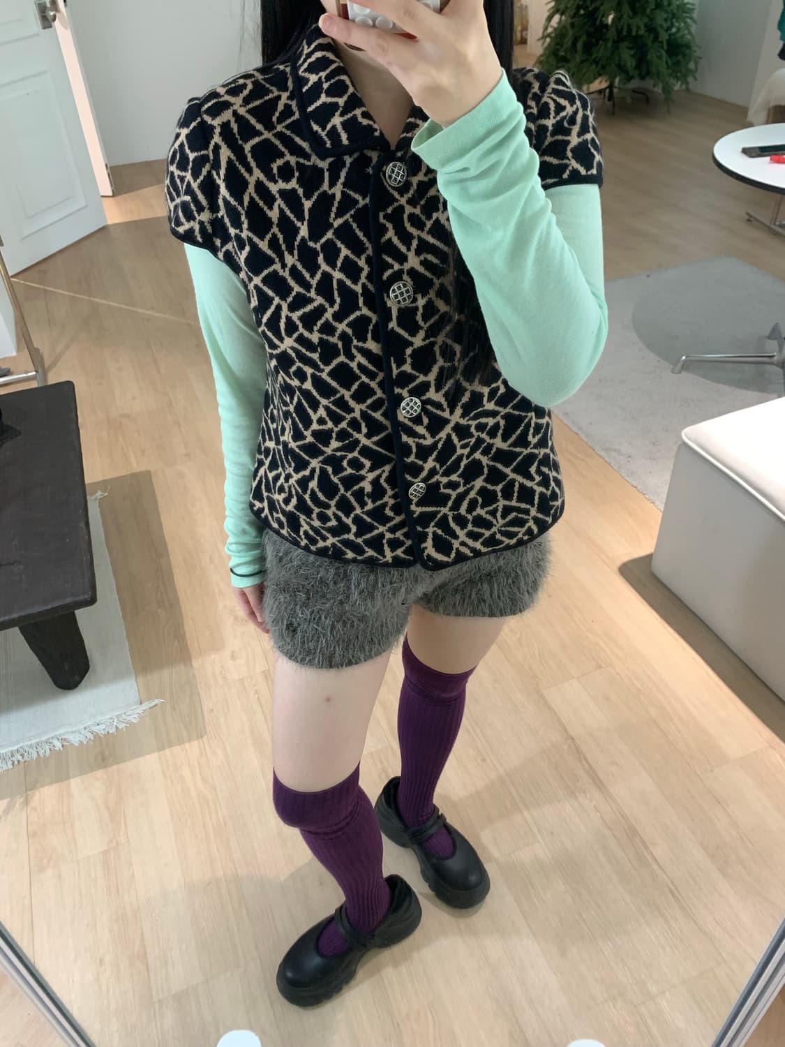 Zebra button up knit 상품이미지2