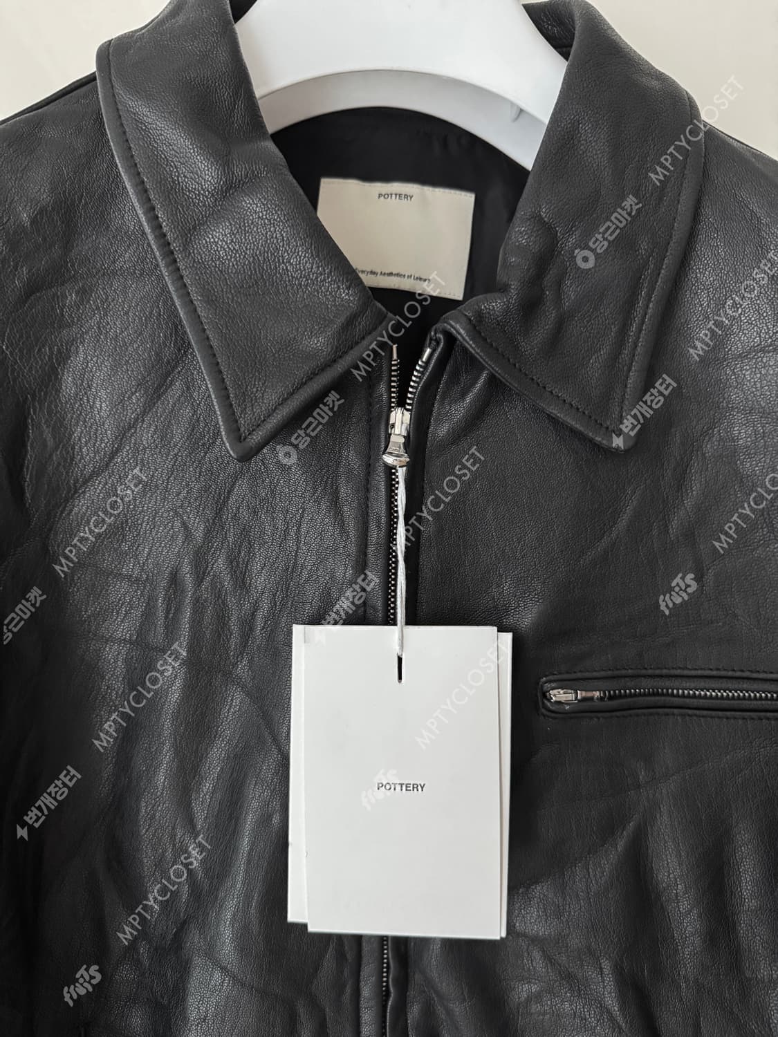 [3] 포터리 고트레더 자켓 블랙 상품이미지3