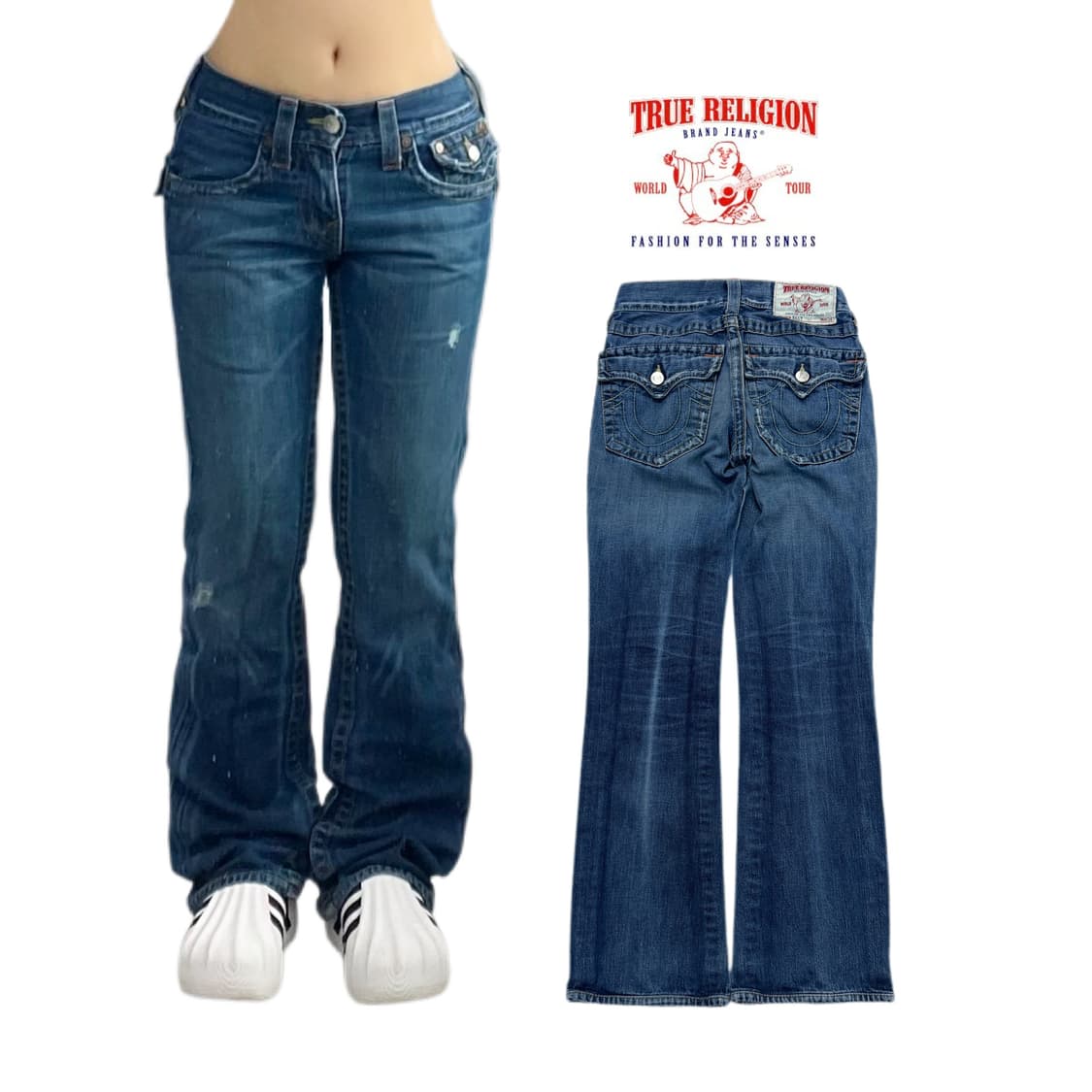 트루릴리전 Y2K 빌리 로우라이즈 골반 데님팬츠 상품이미지1