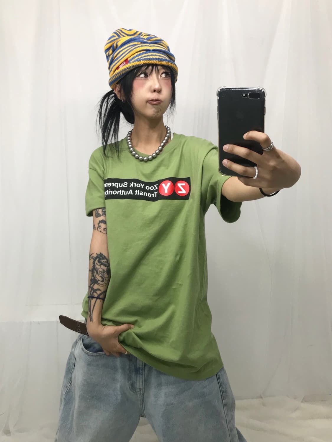 슈프림 X 주욕 트래짓 티셔츠 모스 - 25Ss 상품이미지7